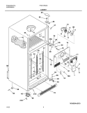 CABINET Diagram and Parts List for FRT21P6CSB1  Frigidaire Refrigerator
