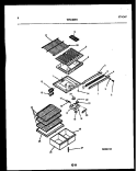 SHELVES AND SUPPORTS Diagram and Parts List for TPK180PN3W  Kelvinator Refrigerator