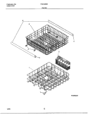 RACKS Diagram and Parts List for FDB125RHB1  Frigidaire Dishwasher