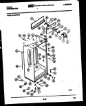 CABINET PARTS Diagram and Parts List for 95-1980-66-00  Tappan Refrigerator
