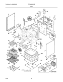 BODY Diagram and Parts List for FEF380MXDCB  Frigidaire Range