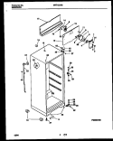 CABINET PARTS Diagram and Parts List for MRT13CRBY0  Frigidaire Refrigerator