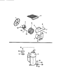 AIR HANDLING PARTS, COMPRESSOR Diagram and Parts List for M420C2SB  Kelvinator Air Conditioner