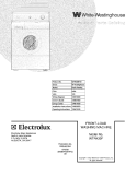 COVER Diagram and Parts List for WTR430FS0  Westinghouse Washer