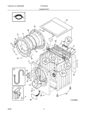 CABINET / TOP Diagram and Parts List for LTF6000ES0  Frigidaire Washer