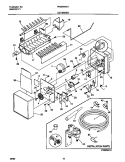 ICE MAKER Diagram and Parts List for FRS26WGHW2  Frigidaire Refrigerator