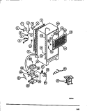COMPRESSOR, CONDENSER, EVAPORATOR Diagram and Parts List for FPD14TLA1  Frigidaire Refrigerator
