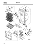 CABINET Diagram and Parts List for GRU17B2JW2  Gibson Refrigerator