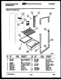 SHELVES AND SUPPORTS Diagram and Parts List for RT114LCD5  Frigidaire Refrigerator