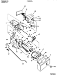 ICE CONTAINER & DISPENSER DRIVE Diagram and Parts List for FRS26XRAB1  Frigidaire Refrigerator