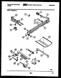 BURNER, MANIFOLD AND GAS CONTROL Diagram and Parts List for GF980KXD5  Frigidaire Range