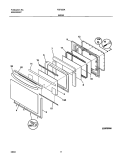 DOOR Diagram and Parts List for FEF355AWG  Frigidaire Range