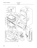 CABINET Diagram and Parts List for PLRU1778ES0  Frigidaire Refrigerator