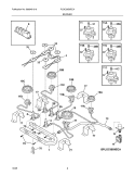 BURNER Diagram and Parts List for PLGC36S9ECA  Frigidaire Cooktop