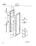 FREEZER DOOR Diagram and Parts List for WRS23MF5AS5  Westinghouse Refrigerator
