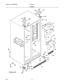 CABINET Diagram and Parts List for FFUS2613LP5  Frigidaire Refrigerator