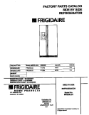 COVER Diagram and Parts List for MRS26LGJB0  Frigidaire Refrigerator