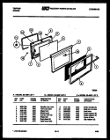 DOOR PARTS Diagram and Parts List for 30-4687-66-03  Tappan Range