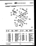 BURNER, MANIFOLD AND GAS CONTROL Diagram and Parts List for GF410HXW5  Frigidaire Range