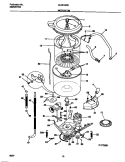 MOTOR / TUB Diagram and Parts List for MLXE42REW3  Frigidaire Washer Dryer Combo