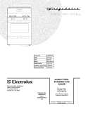 COVER Diagram and Parts List for FGF337GCC  Frigidaire Range