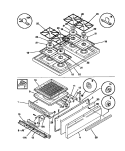 TOP / DRAWER Diagram and Parts List for WGF325BADB  Frigidaire Range