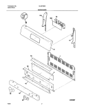BACKGUARD Diagram and Parts List for GLGF366AQC  Frigidaire Range