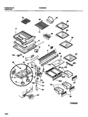SHELVES, CONTROLS, DIVIDER, MULLION Diagram and Parts List for F44Q20CBW0  Frigidaire Refrigerator