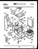 LOWER BODY PARTS Diagram and Parts List for GPM638BDL8  Frigidaire Range