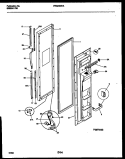 FREEZER DOOR PARTS Diagram and Parts List for FRS24WHAW0  Frigidaire Refrigerator