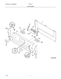 BACKGUARD Diagram and Parts List for TEF351DUA  Tappan Range