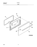 DOOR Diagram and Parts List for FSF303PJWB  Frigidaire Range