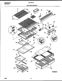 SHELVES / CONTROLS Diagram and Parts List for MRT18PNED0  Frigidaire Refrigerator