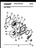 DOOR PARTS Diagram and Parts List for DE271KDW7  Frigidaire Dryer