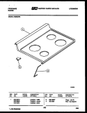 COOKTOP PARTS Diagram and Parts List for R30BCH4  Frigidaire Range