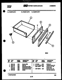 DRAWER PARTS Diagram and Parts List for 73-3757-00-07  Tappan Range