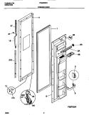 FREEZER DOOR Diagram and Parts List for FRS20WRHW1  Frigidaire Refrigerator