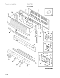 BACKGUARD Diagram and Parts List for CEI30GF5GSH  Electrolux Range