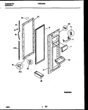 REFRIGERATOR DOOR PARTS Diagram and Parts List for FRS24WRBW0  Frigidaire Refrigerator
