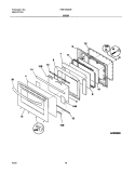 DOOR Diagram and Parts List for FGF378ACF  Frigidaire Range