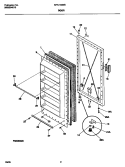 DOOR Diagram and Parts List for MFU14M2BW3  Frigidaire Freezer