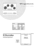 COVER Diagram and Parts List for FEC36C2AQD  Frigidaire Cooktop
