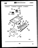 COOKTOP, BROILER AND BACKGUARD Diagram and Parts List for 37-1007-23-04  Tappan Range