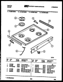 COOKTOP PARTS Diagram and Parts List for 72-3657-00-08  Tappan Range