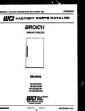 COVER Diagram and Parts List for UFL2075CW7  Frigidaire Freezer