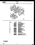DOOR PARTS Diagram and Parts List for FEF352CATB  Frigidaire Range