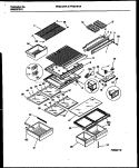SHELVES AND SUPPORTS Diagram and Parts List for FPGC18TAL2  Frigidaire Refrigerator
