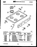 COOKTOP PARTS Diagram and Parts List for 30-3348-00-02  Tappan Range