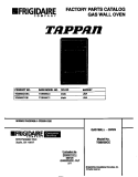 COVER Diagram and Parts List for TGB500CCB1  Tappan Wall Oven