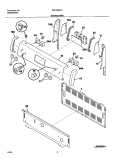 BACKGUARD Diagram and Parts List for FEF336BCC  Frigidaire Range